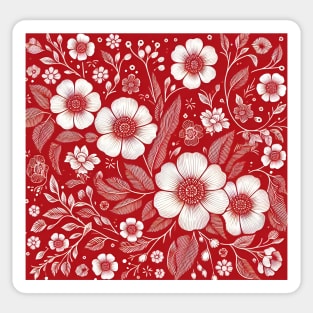 White Flowers Sticker